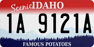 ID license plate 1A9121A