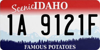 ID license plate 1A9121F