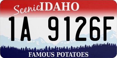 ID license plate 1A9126F