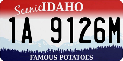 ID license plate 1A9126M