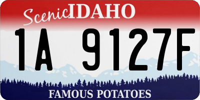 ID license plate 1A9127F
