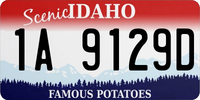 ID license plate 1A9129D