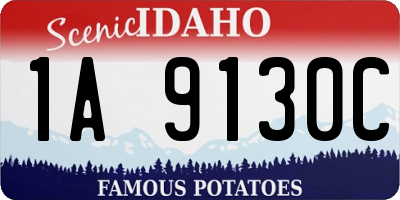 ID license plate 1A9130C