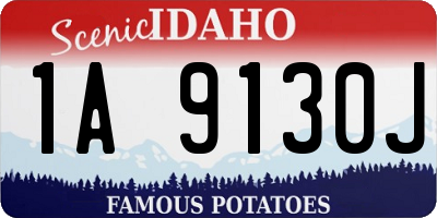 ID license plate 1A9130J