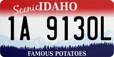 ID license plate 1A9130L