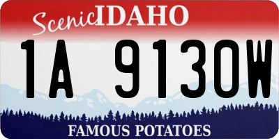 ID license plate 1A9130W