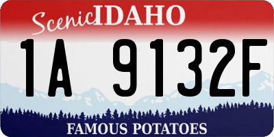 ID license plate 1A9132F