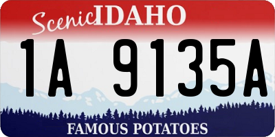 ID license plate 1A9135A