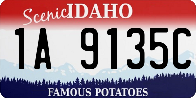 ID license plate 1A9135C