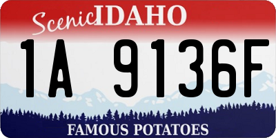 ID license plate 1A9136F