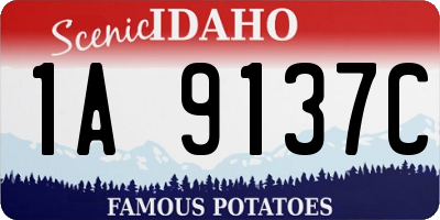 ID license plate 1A9137C