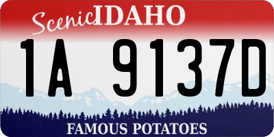 ID license plate 1A9137D