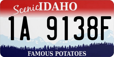 ID license plate 1A9138F