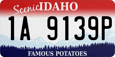 ID license plate 1A9139P