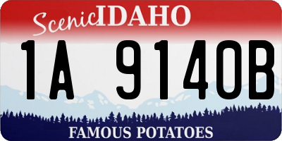 ID license plate 1A9140B