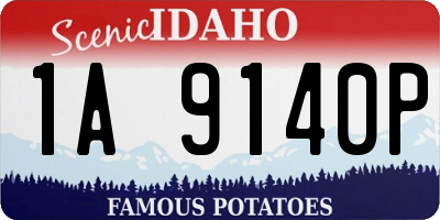 ID license plate 1A9140P