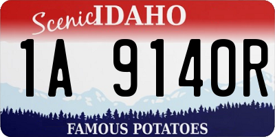ID license plate 1A9140R