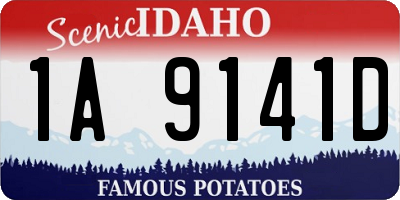 ID license plate 1A9141D