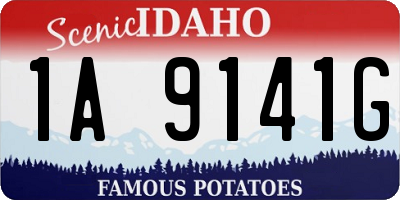 ID license plate 1A9141G