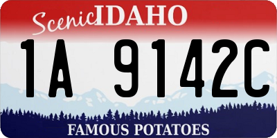 ID license plate 1A9142C
