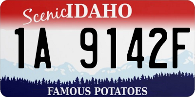 ID license plate 1A9142F