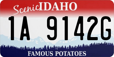 ID license plate 1A9142G