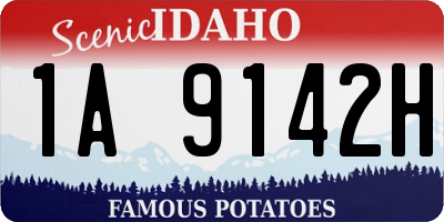 ID license plate 1A9142H