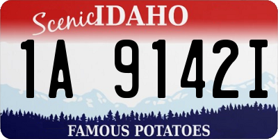 ID license plate 1A9142I
