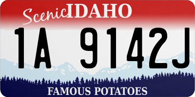 ID license plate 1A9142J
