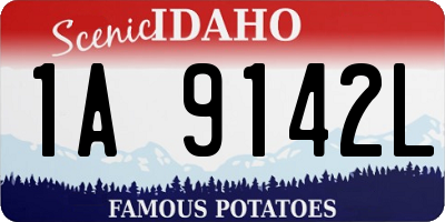 ID license plate 1A9142L