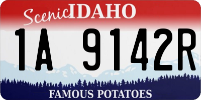 ID license plate 1A9142R