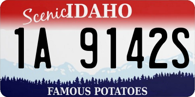 ID license plate 1A9142S