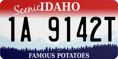 ID license plate 1A9142T