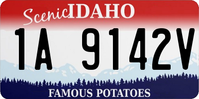 ID license plate 1A9142V