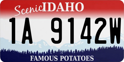 ID license plate 1A9142W