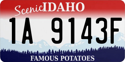 ID license plate 1A9143F