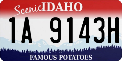 ID license plate 1A9143H