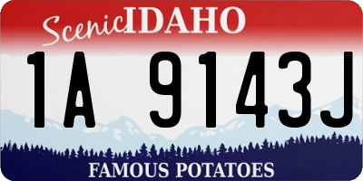 ID license plate 1A9143J
