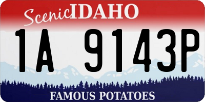 ID license plate 1A9143P