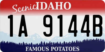 ID license plate 1A9144B