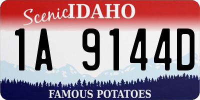 ID license plate 1A9144D
