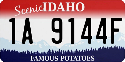 ID license plate 1A9144F