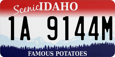 ID license plate 1A9144M