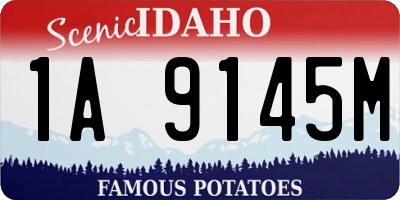 ID license plate 1A9145M
