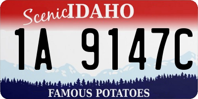 ID license plate 1A9147C