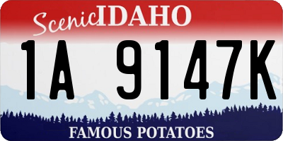 ID license plate 1A9147K