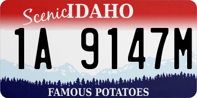 ID license plate 1A9147M
