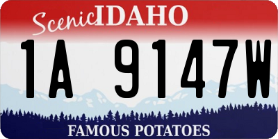 ID license plate 1A9147W