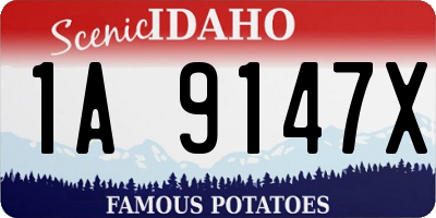 ID license plate 1A9147X