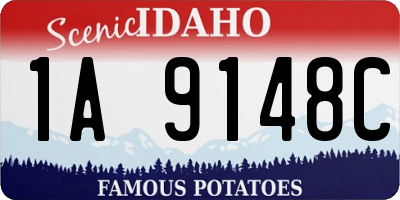 ID license plate 1A9148C